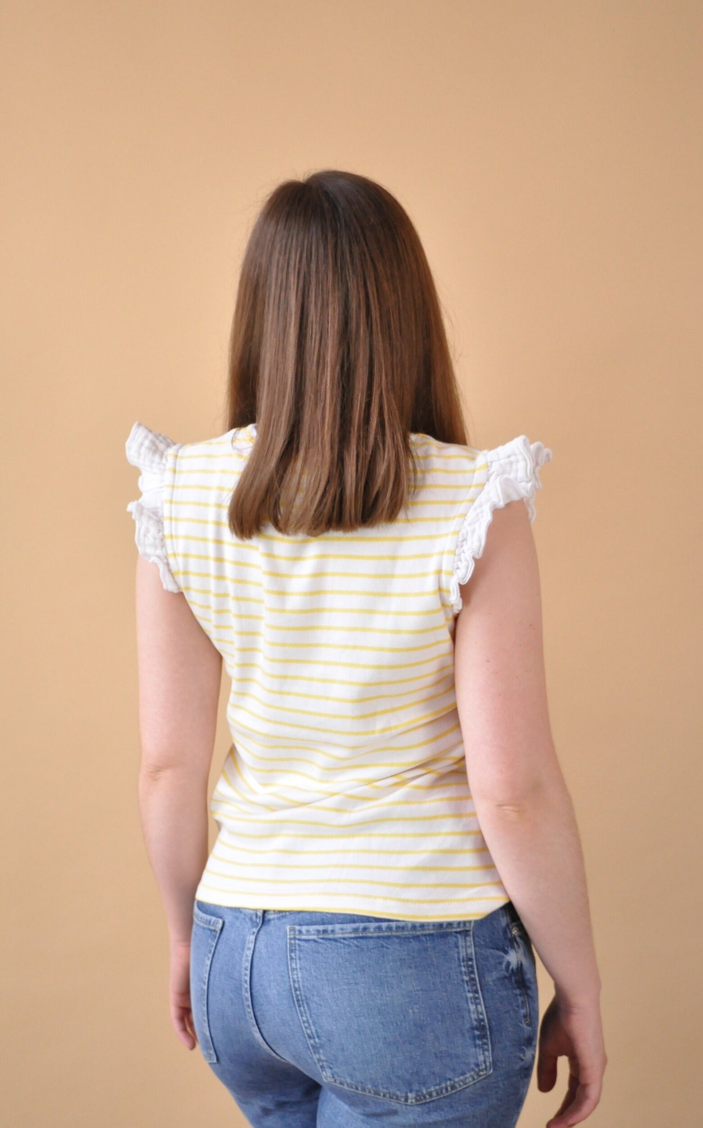 Shirt 'Flora' - gelb geringelt